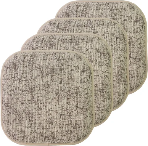 Vista 8 de Sweet Home Collection Cojines de espuma viscoelástica para silla, antideslizantes, diseño de panal de abeja, 16 x 16 pulgadas, paquete de 2