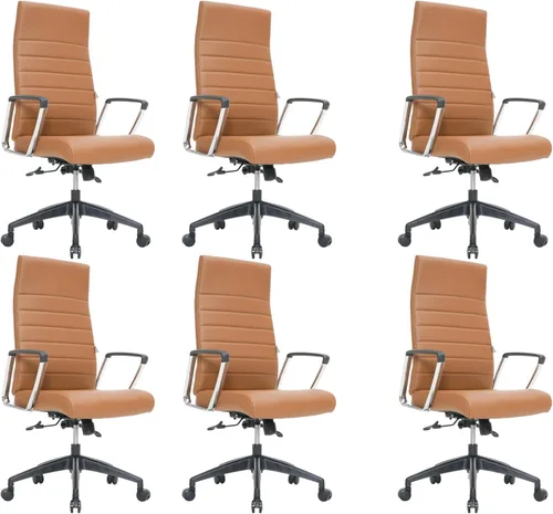 Vista 45 de LeisureMod Hilton Leather Executive Office Chair, Adjustable Height Negro