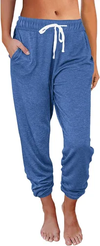 Vista 12 de AUTOMET Pantalones deportivos de cintura alta para mujer con bolsillos Negro