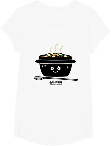 Vista 69 de Sopa coreana de guiso de tofu suave picante Sundubu jjigae huevo caliente, gris, S Negro