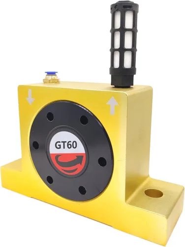 Vista 4 de GT60 G 1/2 '' vibradores de turbina neumática silencioso vibrador industrial dorado para tolva Golden GT-60 silenciador libre
