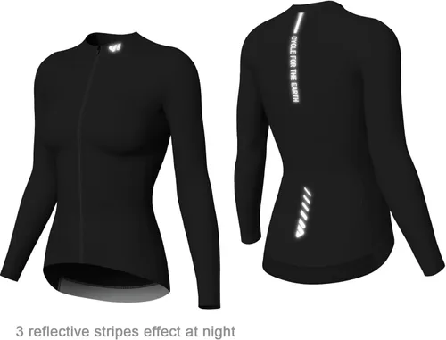 Vista 4 de Wulibike Cycling Jersey Women Long Sleeve,Bike Shirts for Women Biking Tops Breathable Cycle Jerseys with 4 Pockets
