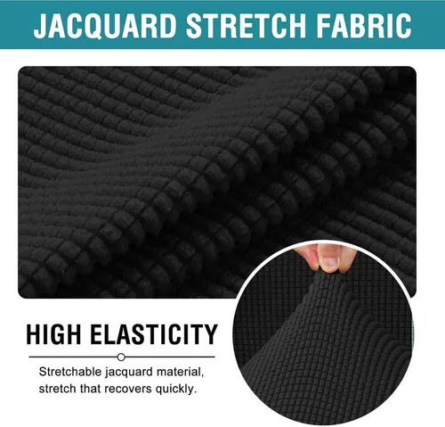 Vista 4 de Fundas de elastano para silla de oficina, fundas elásticas para silla de oficina de computadora, fundas giratorias a cuadros con cremalleras