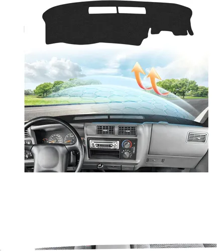 Vista 47 de CARTIST Cubierta negra para salpicadero para Toyota Solara 2004-2008, antideslizante, antirreflejo, protección UV, tapete interior de primera calidad