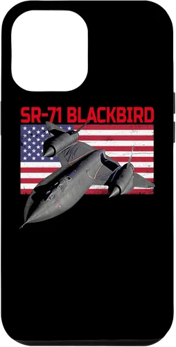 Vista 26 de SR-71 Blackbird in Action and Patriotic American Flag. Case for iPhone 17