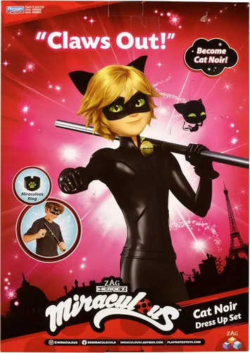 Vista 5 de Miraculous Tales Of Ladybug and Cat Noir - Juego de rol para niños, disfraz de disfraz de mariquita y accesorios para niñas y niños, Negro
