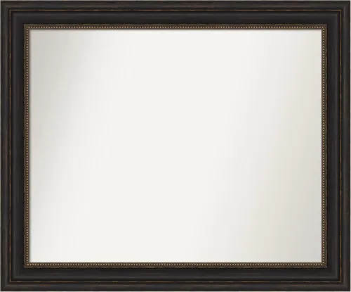 Vista 69 de Amanti Art Espejo de pared personalizado no biselado (25 x 25 pulgadas), marco de bronce acentuado, varios tamaños personalizados, espejo de baño