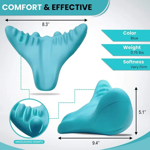 Vista 2 de Almohada de masaje cervical para columna vertebral, relajante de cuello y hombros, almohada de masaje de cuello, alineación de columna cervical