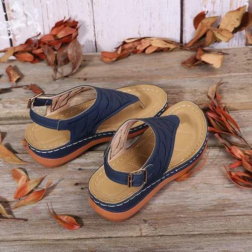 Vista 3 de Xuyuan Sandalias ortopédicas Color sólido Flip Flop Verano Playa Sandalias Color sólido Playa Verano Casual Flip Flop Sandalias anchas