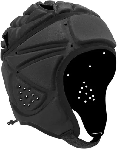 Vista 16 de Charque Casco suave para fútbol de bandera, casco de rugby para niños y adultos, casco acolchado suave para fútbol Scrum Cap protector de cabeza