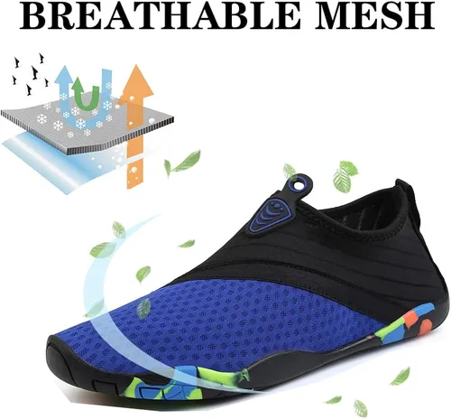 Vista 3 de Zapatos de agua ligeros para hombres y mujeres, calcetines de agua de secado rápido, zapatos de natación descalzos para surf, buceo, yoga