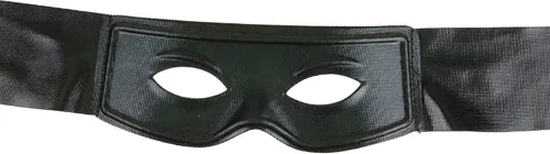 Vista 5 de Skeleteen Máscara de ladrón negra para mascarada, máscara de ladrón de banco, con cuerdas de corbata