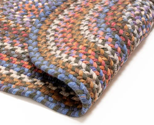 Vista 11 de Tapete reversible de lana, texturizado, grueso, trenzado. , Lana, Walnut Nuez