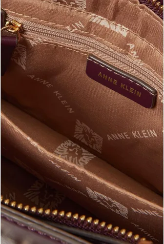 Vista 3 de Anne Klein Mini bolso convertible recortado de serpiente con cadena de botín