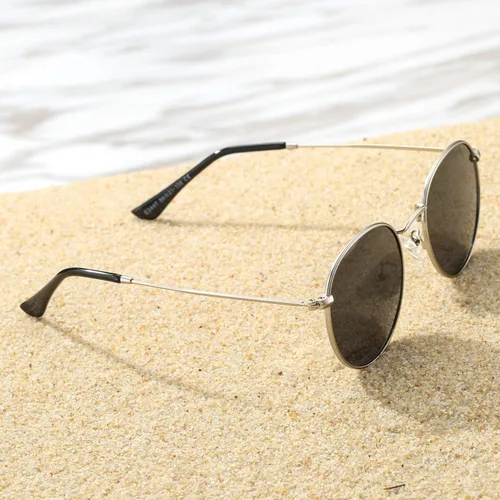 Vista 7 de Pro Acme - Gafas de sol pequeñas redondas de metal polarizadas para mujer, estilo retro de diseñador