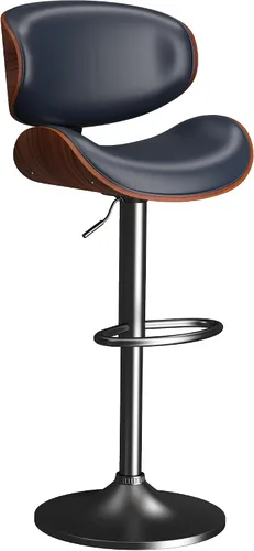 Vista 26 de YaFiti Taburetes de bar modernos giratorios, taburetes de bar altura de mostrador con respaldo para bar, cocina, comedor, color marrón