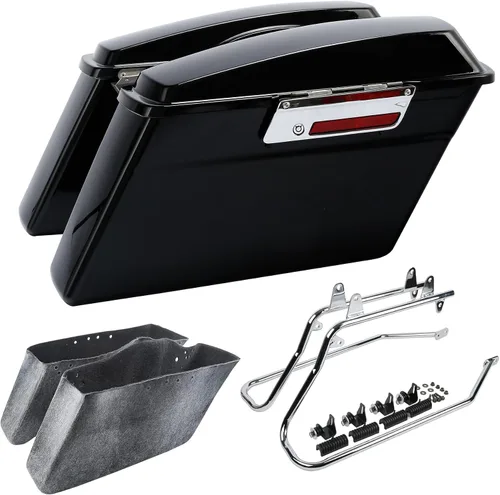 Vista 24 de SLMOTO Alforjas rígidas para Harley Electra Road King Glide 1994-2013 peltre Denim