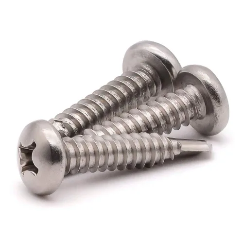 Vista 7 de Tornillos autoperforantes de cabeza plana #10 x 1/2" (100 piezas) para metal, Phillips Drive Autoperforantes, Tornillos Tek de chapa, acero plateado