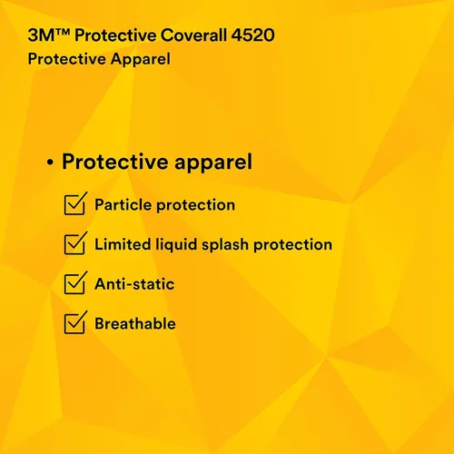Vista 11 de 3M - Overol desechable de protección, paquete a granel de 25 unidades, con capucha con puños de punto, protección contra salpicaduras de líquidos