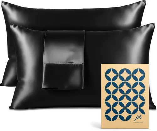 Vista 49 de Pure Bedding Sábanas de satén de lujo para cama individual de hotel, juego de sábanas de microfibra extra suave de 1800, resistente a las arrugas, a