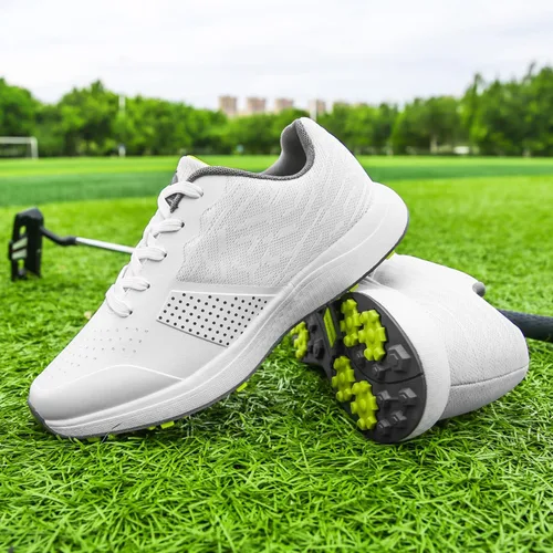 Vista 6 de Zapatos de golf para hombre, zapatos de golf profesionales, transpirables, sin pinchos, zapatos deportivos antideslizantes para caminar