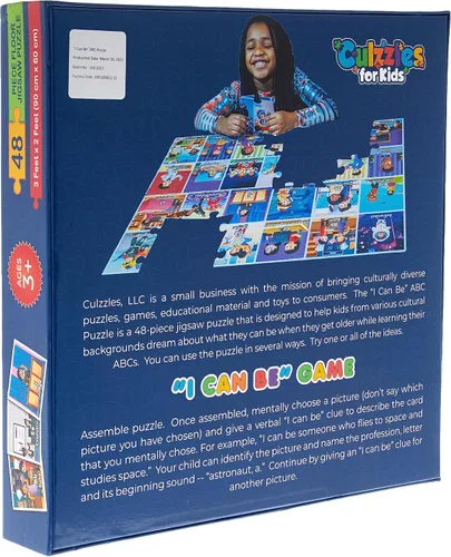 Vista 2 de I Can Be ABC - Rompecabezas de suelo de 48 piezas extra grande ~ 2 pies por 3 pies, rompecabezas resistente para edades de 3 años en adelante
