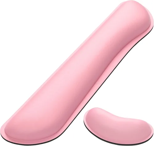 Vista 18 de Dapesuom Reposamuñecas para ratón, soporte ergonómico de espuma viscoelástica para muñeca de ratón, almohadilla de descanso para mano de cuero tipo