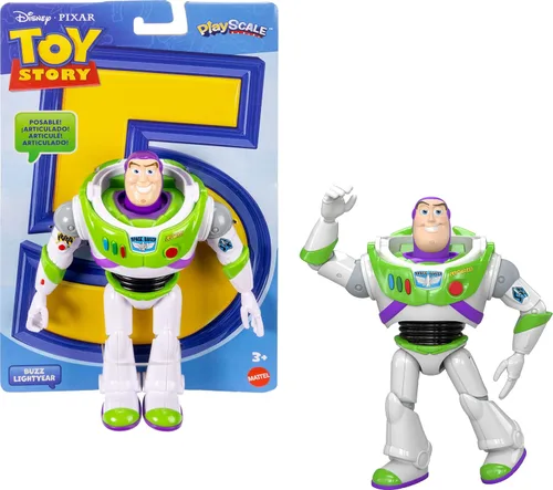Vista 7 de Mattel Figuras de acción de Toy Story de Disney y Pixar de 7 pulgadas, personajes clave de escala de juego, 8 articulaciones más posables con diseño