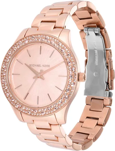 Vista 3 de Michael Kors Reloj de cuarzo Liliane para mujer con correa de acero inoxidable