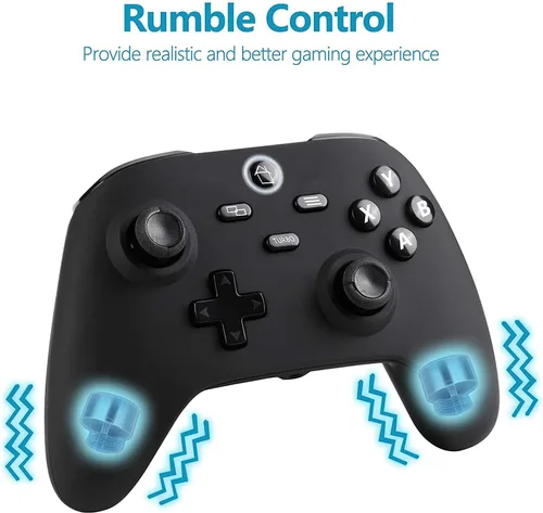 Vista 3 de RIBOXIN Controlador inalámbrico para Xbox One 2.4G, control de juegos inalámbrico Xbox One para Xbox One SX y PC (Win 7, 8, 10) sin conector de audio