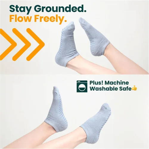 Vista 4 de Gripjoy Calcetines de agarre para mujeres y hombres - Calcetines antideslizantes - Calcetines de yoga con pinzas - Calcetines de hospital