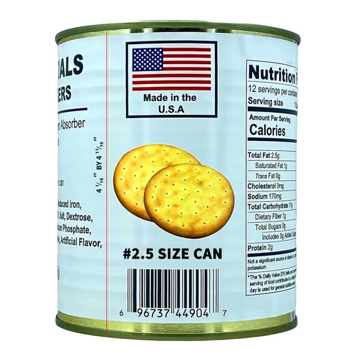 Vista 7 de Future Essentials Pilot - Galletas de pan #2.5 (1 lata) – 12 porciones de alimentos de supervivencia de emergencia 30 años de vida útil