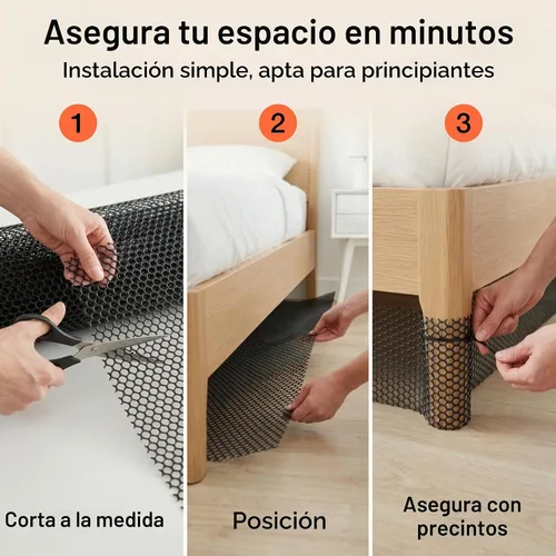 Vista 9 de MaPorch - Cercas de alambre de plástico para pollo, bloqueador debajo de la Negro