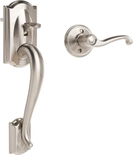 Vista 9 de SCHLAGE FE285 CAM 716 VLA - Juego de manijas para puerta de entrada, con manija Avila y tirador exterior con agarre por abajo, bronce envejecido