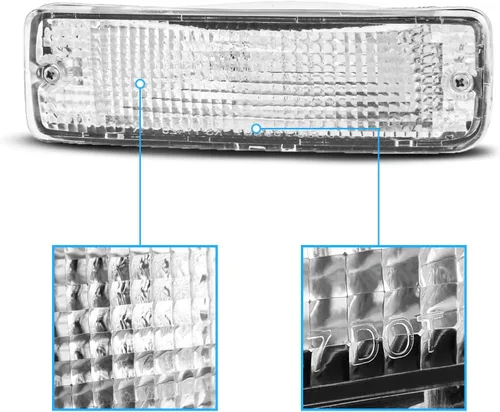 Vista 3 de AmeriLite Juego de luces de estacionamiento de repuesto transparentes para Toyota Pickup 90-91 4Runner 1988-1995, lado del pasajero y del conductor