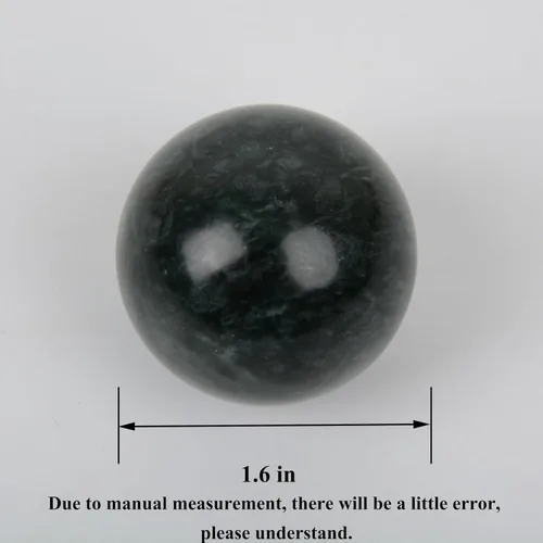 Vista 2 de Bolas Baoding de mármol natural de bolas tradicionales chinas para el cuidado de la salud, paquete de 2 bolas de masaje de 1.6 pulgadas para masaje