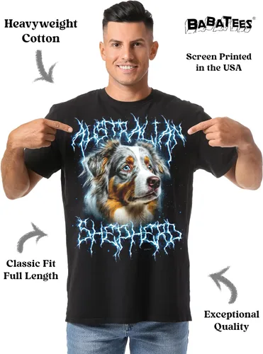 Vista 2 de Camiseta de Heavy Metal de los 80s con Animal en Negro - 100% Algodón - para Hombre y Mujer
