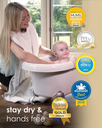 Vista 4 de Cuddledry Toalla de baño para bebé manos libres, algodón lujosamente suave y viscosa derivado de bambú con capucha toalla de bebé Toalla de Gris