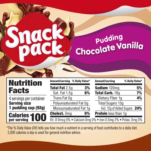 Vista 63 de Snack Pack Tazas de pudín con sabor a pastel de crema de plátano, 3.25 onzas, 4 unidades (paquete de 12)