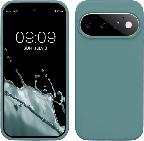 Vista 101 de kwmobile Funda Compatible con Google Pixel 6 - Funda de teléfono de silicona de TPU con acabado suave - Océano Profundo