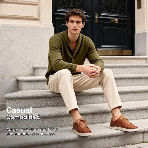 Vista 2 de Bruno Marc - Zapatillas de patinaje para hombre, estilo casual Marrón bruñido