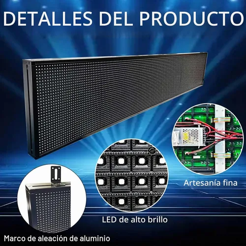 Vista 5 de Letrero LED Programable HS, Letreros de Neón Abiertos con Desplazamiento Digital para Exteriores, Pantalla de Visualización de Mensajes