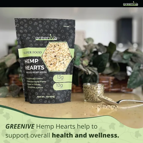 Vista 6 de GreenIVe Semillas de cáñamo de 1 libra – Cáñamo americano, empacadas en Estados Unidos, semillas de cáñamo sin cáscara cruda – Proteína a base