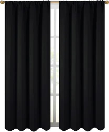 Vista 73 de Diraysid Cortinas opacas beige para dormitorio y sala de estar, cortinas con aislamiento térmico para oscurecer la habitación, 42 x 63 pulgadas, 2