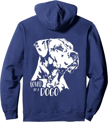 Vista 5 de Dogo Argentino Loved by a Dogo dog mom dog saying Pullover Hoodie