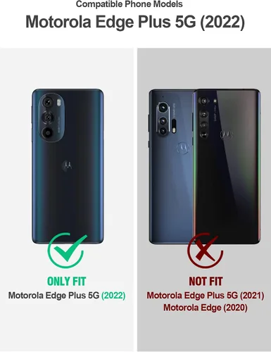 Vista 2 de Poetic Guardian Series - Funda diseñada para Motorola Edge Plus 5G de 6.7 pulgadas (2022) / Edge+ 5G UW (2022), modelo # XT2201, cubierta híbrida