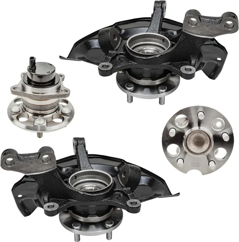 Vista 60 de Detroit Axle - Kit de nudillos traseros izquierdo FWD para Hyundai Santa Fe 2007-2009 Veracruz 2007-2012, reemplazo del conjunto de cojinete