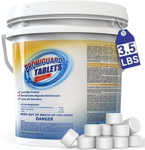 Vista 11 de Tabletas de Bromo para SPA Bañera de Hidromasaje 1lb 50LB Tabletas Bromantes Refuerzo Elimina Bacterias Algas Sensación de Agua Suave Sin Olor a