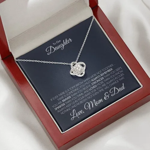 Vista 4 de Regalo para hija de mamá y papá, collar de madre hija, regalo de hija de papá, a nuestra hija, cumpleaños de hijas, hija adulta, collar de joyería