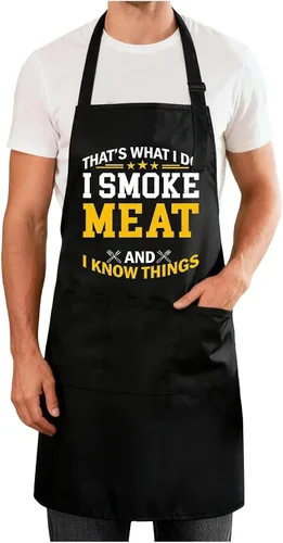 Vista 8 de Delantales divertidos para hombres y mujeres, perfectos para cocina, barbacoa, hornear, esposa, marido, regalo de cumpleaños para papá